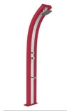 Doccia a energia Solare Arkema Dada D350 3027 I Colore Cherry con Fascia Decorativa Inox Struttura in Alluminio Dotata di Miscelatore Acqua Calda Fredda lavapiedi e nebulizzatori