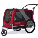 Doggyhut Rimorchio e passeggino per cani di taglia piccola, media o grande, per cani fino a 45,4 kg (rosso, XL)