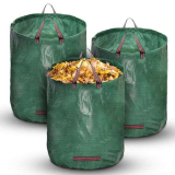 Domkan 3x 272L Sacchi Giardinaggio, Sacco per Erba Tagliata,Giardinaggio – Polipropilene (PP) – Robusto, Antistrappo, Idrorepellente Riutilizzabile Borsa da Giardino