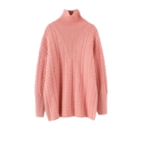 Donne 100% Cashmere Maglione Caldo Donne Allentato High Street Turtleneck Jumper, 874, L