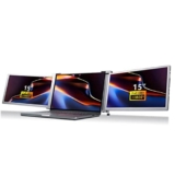 Dual Extender Screen, 15in FHD 1080P IPS Screentype C Supporto Retrattile Plug And Play Dual Monitor Extender, Struttura Pieghevole Pannello Sottile per Laptop PC(Spazio Grigio)