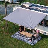 Dulepax Tenda da sole per roulotte, tenda da sole con keder, 3000 mm, impermeabile e resistente ai raggi UV, adatta per SUV, furgoni e camper, 3,5 m x 2,45 m