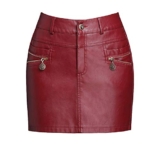 E-girl E3571 – Gonna da donna in ecopelle slim Colore: rosso 34