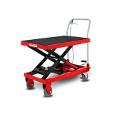 EBERTH Carrello Sollevatore Capacità di Sollevamento Idraulico fino a 150kg, Piattaforma Elevatrice in Acciaio (Ruote Robuste e Silenziose, Tavola 708x450mm, Altezza di Sollevamento 225-700mm, Freno)