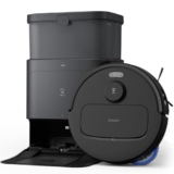 ECOVACS DEEBOT N30 PRO OMNI Robot Aspirapolvere Lavapavimenti, 10000Pa, Mopping Adattivo dei Bordi, ZeroTangle, Lavapavimenti ad Acqua Calda, Asciugatura ad Aria Calda, 9mm Sollevamento Mop, Nero