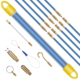 EFUTURETIME 10 x Sonda Passacavi 33CM (Ø 4mm), Sonda Elettricista Professionale Fibra di Vetro Flessibili con Accessori