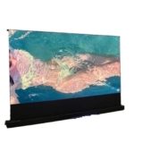 EHYSYN proiettore Schermo per proiettore ALR a 120-150 Pollici 0,85 Guadagno T Prisma Motorizzato Pavimento Schermo per proiettore in Aumento Schermo proiettore(110 Black housing)