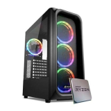 EMCA4 Computer Gaming PC Assemblato Fisso Ryzen 5 4500 – RTX 3050 8GB – M.2 512GB nvme – Ram 16GB DDR4 3200Mhz – ARGB – Windows 11