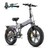 ENGWE Bici Elettrica Pieghevole, Bicicletta Elettrica da 48V 13Ah Batteria Rimovibile, Autonomia di 50-120 km E-bike，20″×4.0″ Fat Tire 7 Velocità ebike da per Ogni Terreno (EP-2 BOOST, Grigio)