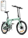 ENGWE P20 Bicicletta Elettrica Pieghevole | Batteria Rimovibile | 36V 9.6Ah per 100km | Motore 250W | Sensore di Coppia | Freno a Olio | E-bike da 18.5kg | Commuter Urbano Viaggio (Verde)