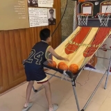ENHEN Basket di Arcade Macchina da Gioco da Basket da Basket da 2 Giocatori, Stand Arcade Esterno Interno Professionista per Bambini da Ragazzo Adulti, Punte di Punteggio a LED