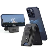 ESR HaloLock Compatibile con Portafoglio MagSafe, per iPhone Serie 15/14/13/12, Non per iPhone 13/12 Mini, Portacarte Magnetico Geo con Supporto per Magsafe, Abilitato per l’App Dov’è, Nero Notte