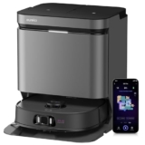 EUREKA J15 Pro Ultra Robot Aspirapolvere Lavapavimenti, Aspirapolvere Robot Potente Aspirazione 16200Pa, Lavaggio Mocio ad Acqua Calda a 75℃, Mappatura con AI, Stazione Autopulizia/autopulente, Nero