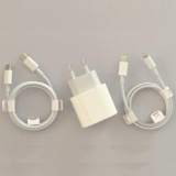 EUTOPING Adattatore da viaggio europeo caricatore rapido USB C 20W per iPhone 16 serie/15/14/13/12/11/SE2022/SE 2020/X/XS/XR/8/7/6/5, con cavo da 1 m da Lightning a USB C, cavo da 1 m da USB C a USB C