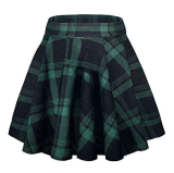 EXCHIC Donna Base Casual Elastico Vita Svasato Mini Gonna Eleganti A-Linea Pull-On Skater Gonne(S, 18)