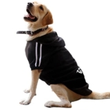 Eastlion Felpa Cane Grande Vestiti Cappotto Caldo Felpe con Cappuccio Maglione per Cucciolo di Cane Piccolo in Cotone Costumi Abbigliamento per Animali Domestici,Nero 6XL