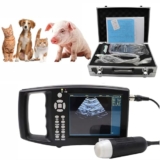 Ecografo veterinario, ecografo veterinario portatile B-Ultrasound, kit ecografo con display LED da 5,6 pollici, 16 colori simulati, per bovini, cavalli, maiali, pecore, cani e gatti in gravidanza.,M1