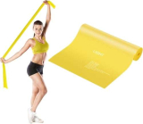 Elastici Palestra, Bande Elastiche Fitness Resistance Band Elastici Fisioterapia Esercizi Yoga, Pilates, Schiena Stretching, Sviluppo Muscolare,Casa, Palestra1.8-2.0M (1 Pezzi-Leggero/Gialla)