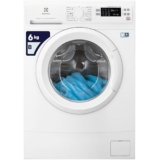 Electrolux EW6S526W Lavatrice Slim a Carica Frontale, Tecnologia SensiCare 600, 6 kg, Partenza Ritardata, Lavaggio Rapido, Display LED, 1200 Giri al Minuto, Bianco