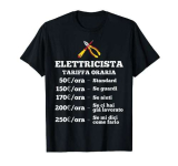 Elettricista Divertente Tariffa Oraria Regalo Elettricisti Maglietta