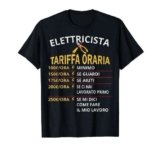 Elettricista Tariffa Oraria Divertente Regalo Maglietta