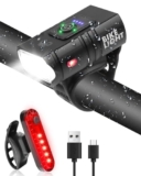 Enkifun Luce Bicicletta LED Anteriore, 1500 Lumen 6+4 Modalità Luce Bicicletta IPX5 Impermeabile Luci Bicicletta LED Ricaricabili USB Faro Bici Anteriore for Notte Equitazione