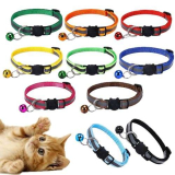 Esforzarse 10 Pezzi Breakaway Collare per gatti con campanelle, Collare Gatto Riflettenti, Per Gatti Cuccioli Conigli Gattini Articoli Per Animali Domestici, Dieci colori.