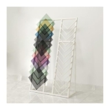 Espositore per Piastrelle a Forma di V, espositore per Pavimento/Vetro, Materiale in Ferro, Grande capacità e Piccolo Spazio, Fessura Anti-Caduta, espositore per Negozi/Vendita al Dettaglio