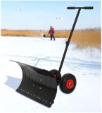 Esterno con altezza regolabile a mano | Spazzaneve rotante con ruote per strumenti di rimozione della neve stradale Spingineve