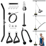 FASPUP Carrucola Palestra, LAT Machine Palestra Casa Puleggia Cavo Carrucola Palestra Attrezzi Cavi Palestra Home Gym Bicipiti Tricipiti Allenamento in Casa