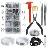 FINDIR Kit Creazione Riparazione Gioielleria Accessori Fatti a Man con pinze Pinzette Strumenti per DIY Mestiere Principianti Fabbricazione di Gioielli