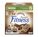 FITNESS Chocolate Barrette di Cereali Integrali con Cioccolato Fondente, 6 pezzi da 23.5 g (141 g)