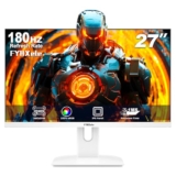 FYHXele Monitor Gaming Bianco da 27 Pollici 2K 180Hz QHD (2560X1440) IPS 1ms MPRT 16:9, Monitor PC con Supporto per 144Hz/165Hz/180Hz, AMD FreeSync Premium, DisplayPort, HDMI, Montaggio VESA
