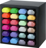 Faber-Castell 254602 – Set di evidenziatori 24 pezzi, set da scrivania con tutti i colori neon, pastello e metallizzati