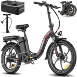 Fafrees Bici Elettrica Pieghevole [Ufficiale] Bicicletta Elettrica per Adult con 250W Motore & 36V20Ah Batteria Rimovibilei 20″ E-City Bike Portatile a Pedalata Assistita, Nero, con Pompa