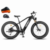 Fafrees Bicicletta Elettrica in Fibra di Carbonio, 1080 Wh/22.5AH Batteria Bici Elettrica Urbana, 100KM Mountain Bike Elettrica, 26″*4.8″ Fatbike, 9 velocità, Nero (F26 CarbonM)