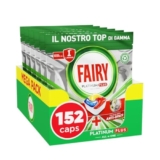 Fairy Platinum Detersivo Pastiglie Lavastoviglie Plus, Brillantante, 152 Capsule Lavastoviglie, Limone, Tecnologia Anti-Opaco Con Azione Brillantante, Contro Il Grasso E Le Incrostazioni Ostinate