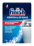 Finish Cristalli di Sale, 1 kg di Sale per Lavastoviglie, Additivo Lavastovigle contro l’Accumulo di Calcare