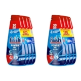 Finish Powergel Detersivo Lavastoviglie Fresh, Gel Lavastoviglie, 120 Lavaggi, 4 confezioni da 30 Lavaggi di Liquido Lavastoviglie (Confezione da 2)