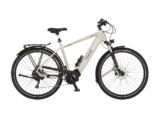 Fischer, Bici Elettrica Donna Uomo RH 55cm Motore Centrale 70Nm Batteria 36V E-Bike Trekking, Grigio cemento opaco, Viator 7.0I 630 55