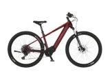 Fischer Montis 7.0i, Bici Donna Uomo RH 43cm Motore Centrale 70Nm Batteria 36V Mountain Bike elettrica, Rosso Porpora, 43cm-630Wh