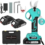 Forbici Potatura Elettriche, forbici da potatura con due batterie 21V, lama da 30mm,2 batterie da 2000 mAh, forbici da potatura portatili attrezzi da potatura professionali da giardinaggio