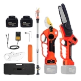 Forbici da potatura da Giardino Cesoie da potatura elettriche a Batteria da 40 mm 25 V con estensore di Portata Attrezzi da Giardino for Motosega elettrica da 5 Pollici Taglia Alberi (Size : Pole)