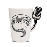 Froster Tazza Microfono in scatola nera, Tazza di Musica in ceramica 220 ml, Regalo per Musicista Cantante