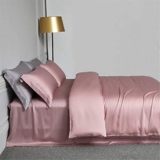 GEEKCOOK Set Copripiumino,Copripiumino Nero Grigio Set di Biancheria da Letto Coprimaterassi Solido Pinch Art Work Single Queen King Size 3 Pezzi con federa-001_150x200cm