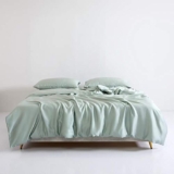 GEEKCOOK Set di Lenzuola e federe,Set Biancheria da Letto in Pura Seta Satinata Lenzuola Tessili per la casa Copripiumino Copripiumini Matrimoniale Super King Size Set di Alta qualità-Brown1_Re 4 pez