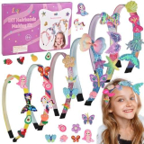 GOLDGE Cerchietto Bambina Fascia Capelli, Fascia per Capelli Regalo Bambina Giochi Bambina 5 6 7 8Anni Femmina Lavoretti Creativi per Bambini Cerchietti Bambina Kit Fai Da Te Gadget Compleanno Bambini