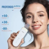 GUGUG Pulizia Viso Ultrasuoni, Skin Scrubber, Spatola Professionale con 4 Modalità Regolabili, Apparecchi per tonificare il corpo, Rimozione Punti Neri e Cura del Viso