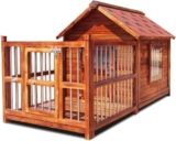 GYDUHYE Grande casa per cani, cuccia per cani da esterno, cuccia per cani in legno per esterni, grande casa per cani impermeabile, lavabile, per interni, gatti, porcellini d’India, cuccioli,