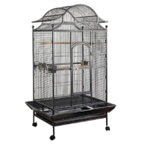Gabbia per uccelli Gabbia per uccelli grande per uso domestico Gabbia per parrocchetti Gabbia nera con ciotola per l’alimentazione Gabbia adatta per stormi di uccelli Articoli per animali domestici